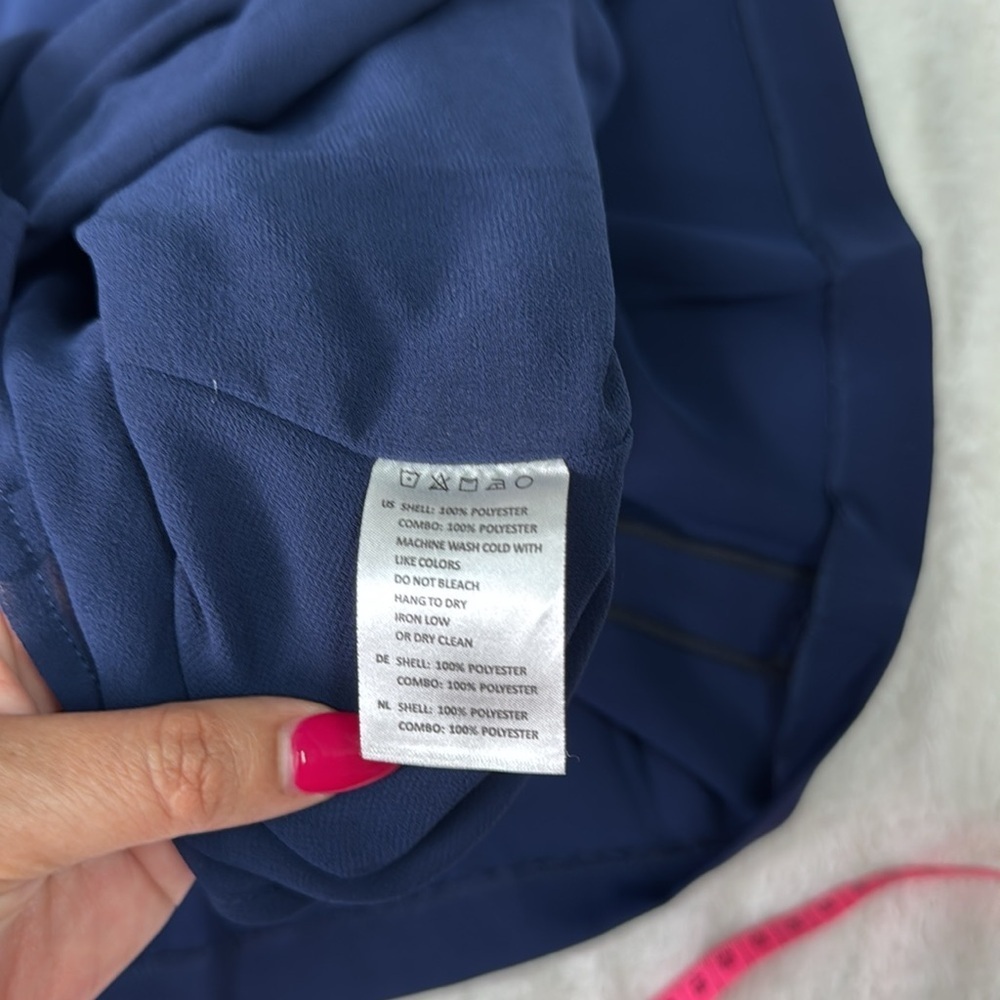 Cooper & Ella Blue Asymmetrical Ruffled Cocktail Dress - Picture 8 of 8